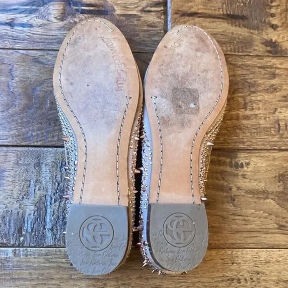 Sam Edelman Adena Studded Satin Loafers Flats Rose Gold Spike Size 6 - Picture 10 of 12